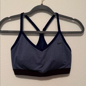 Nike Deep Navy and Heathered Blue Strappy Sports Bra